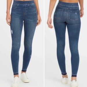 Spanx Women's Distressed Skinny Pull on Large Jeggings